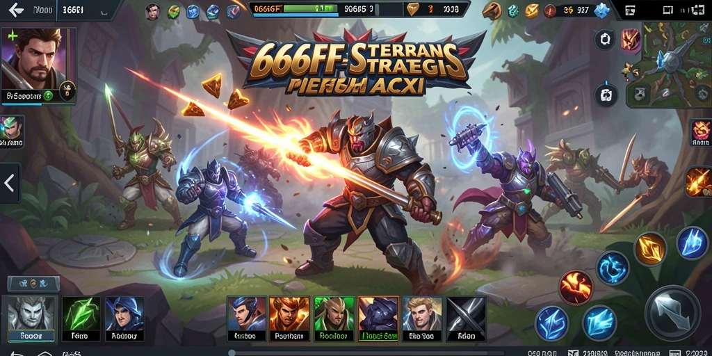 Tampilan gameplay seru dengan aksi MOBA menegangkan.