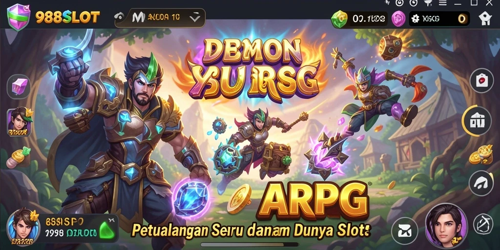 Tampilan gameplay seru di 988SLOT dengan elemen ARPG.