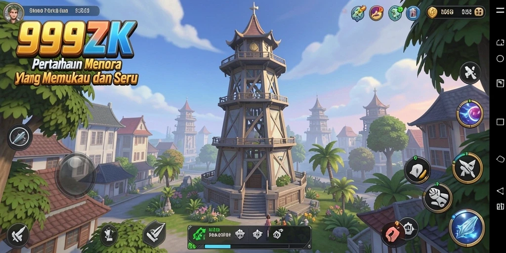 Gameplay <strong>999ZK</strong> yang seru dalam tower defense.