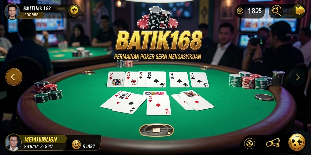 Tampilan gameplay poker yang menarik di BATIK168.