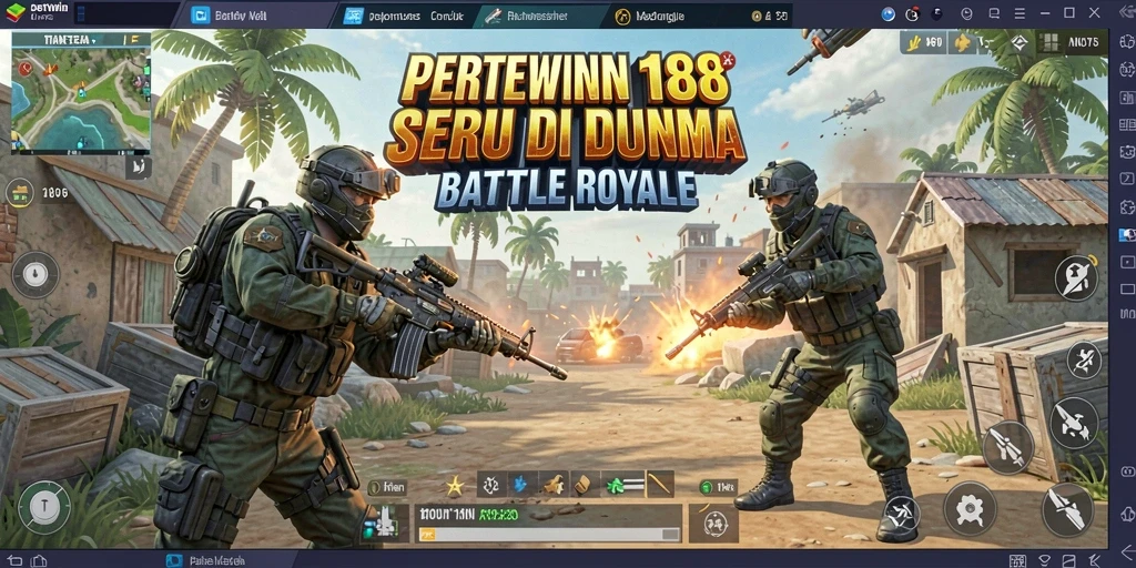 Gameplay seru BETWIN188 dalam pertempuran Battle Royale.