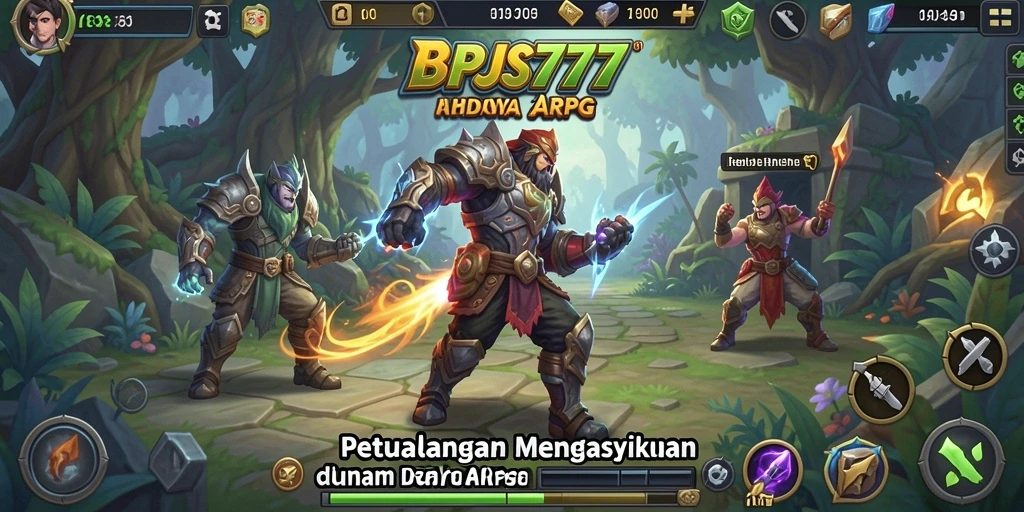 Screenshot menampilkan pertarungan seru dalam gameplay ARPG BPJS777.