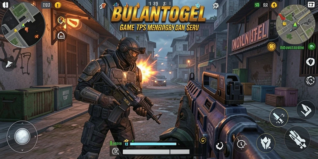 Screenshot gameplay BULANTOGEL menampilkan aksi seru dalam permainan TPS.