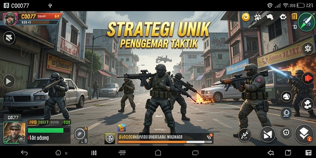 Tangkapan layar gameplay COO77 menampilkan strategi pertarungan yang intens.