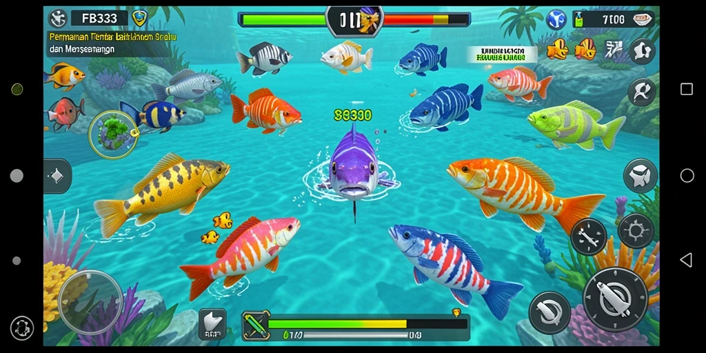Tampilan gameplay FB333 yang seru dan penuh warna di lautan.