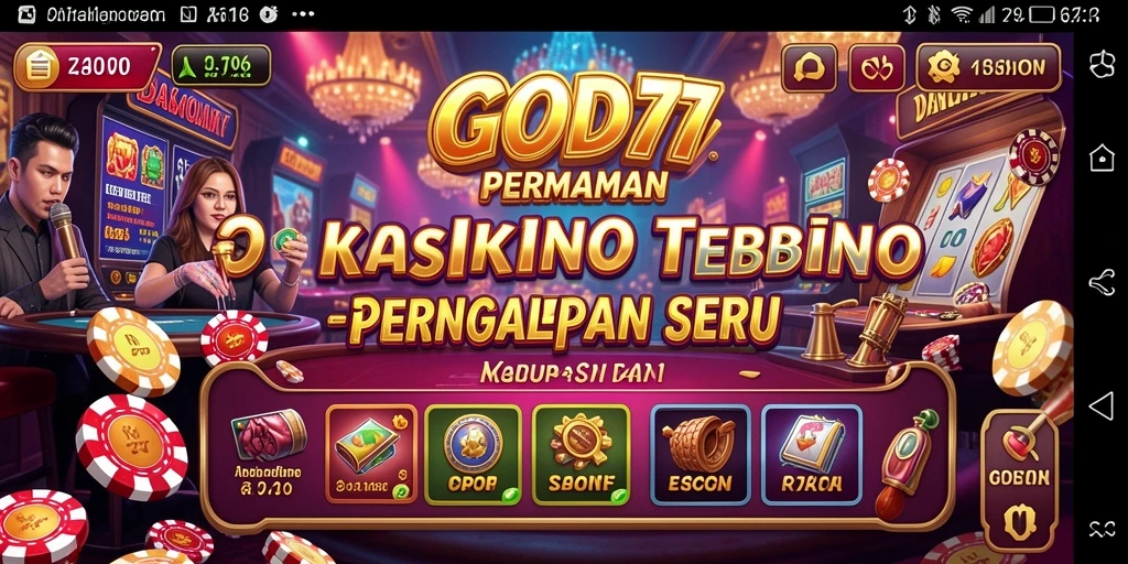 Tampilan menakjubkan dari gameplay Kasino di GOD77.