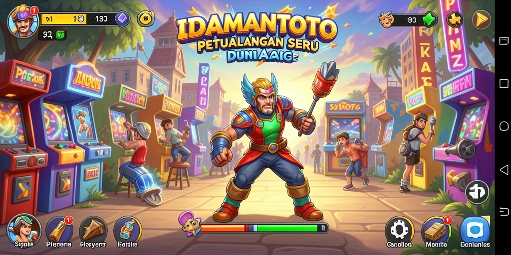 Screenshot menampilkan gameplay seru dari IDAMANTOTO di dunia Arcade.
