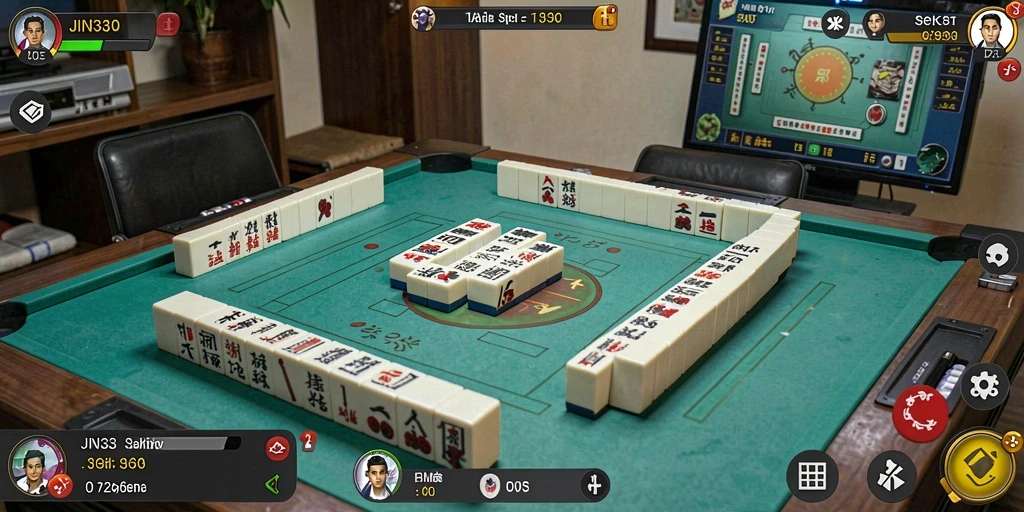 Screenshot gameplay JIN33 yang penuh keseruan Mahjong.