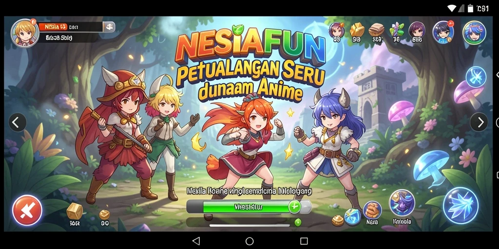 Tampilan screenshot NESIAFUN dengan gameplay yang penuh warna dan dinamis.