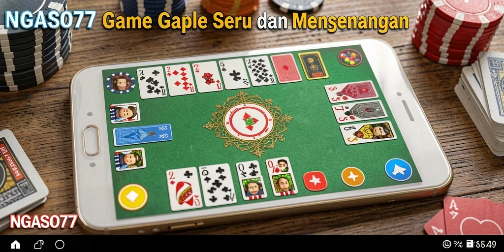 Tampilan gameplay seru dalam memainkan Gaple di NGASO77.