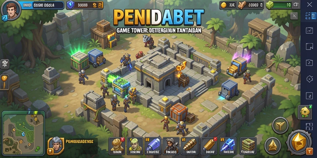 Tampilan permainan PENIDABET yang mendebarkan dengan strategi Tower Defense.