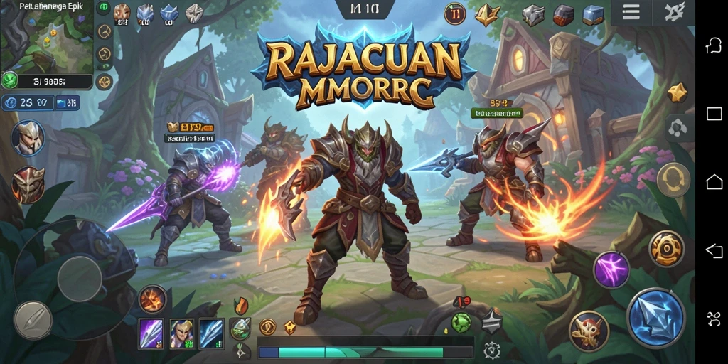 Tampilan gameplay RAJACUAN yang seru dan mendebarkan dalam dunia MMORPG.