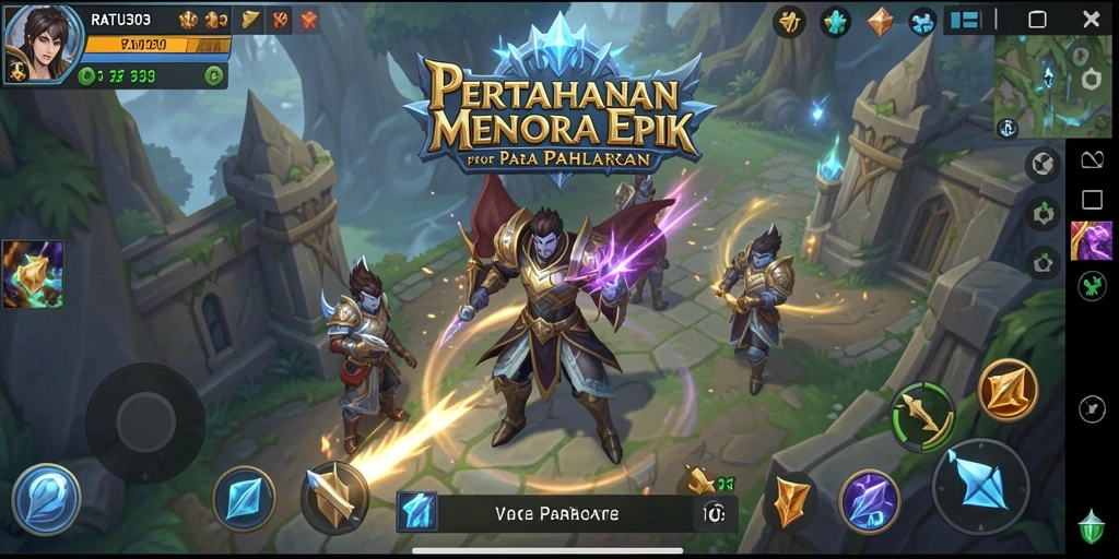 Tampilan gameplay Tower Defense yang seru dan strategis.