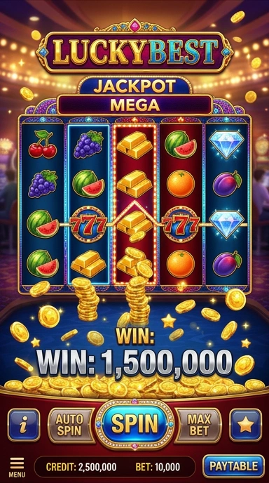 Tampilan antarmuka luckybest yang intuitif.